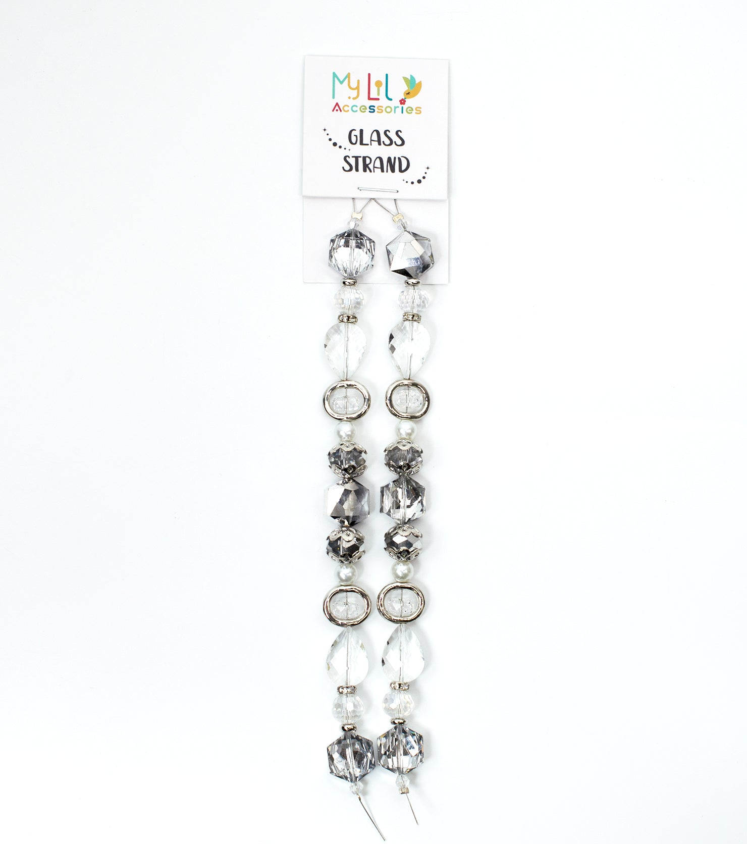 2 pcs Crystal Glass Beads Strand for Jewelry Making Craft Assorted Beading Kit