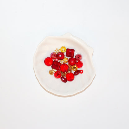 Red Glass Beads Strand for Jewelry Making Craft Assorted Beading Kit