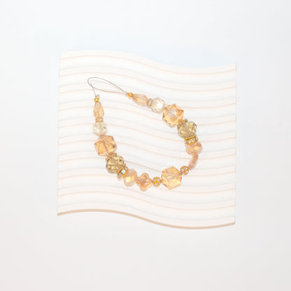 Tan Glass Beads Strand for Jewelry Making Craft Assorted Beading Kit